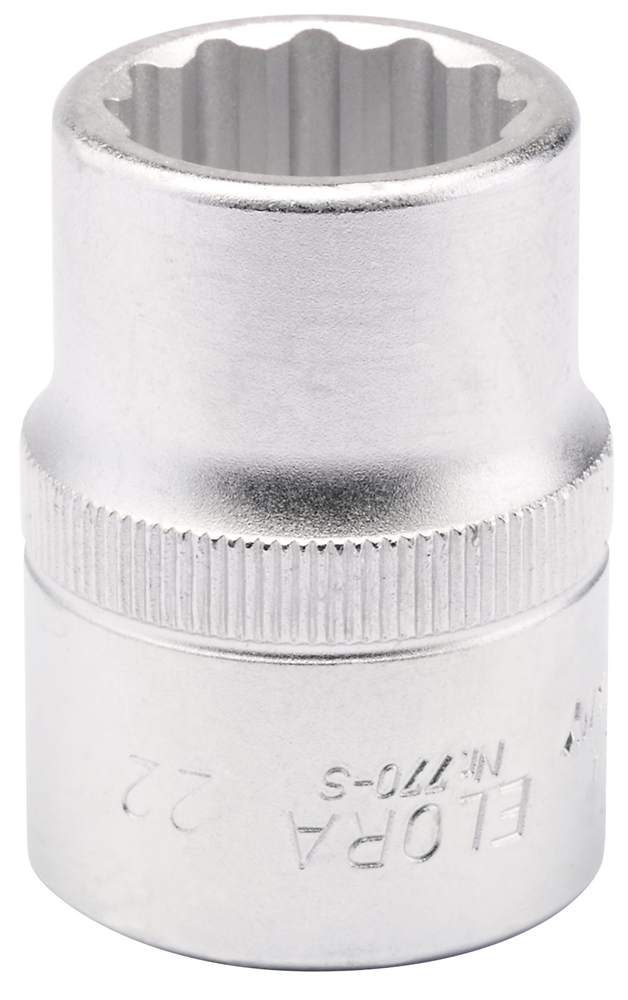 Draper 22MM BI-HEX SOCKET 3/4DRIVE 00707 3/4" Sq. Dr. Metric Bi-Hexagon Sockets