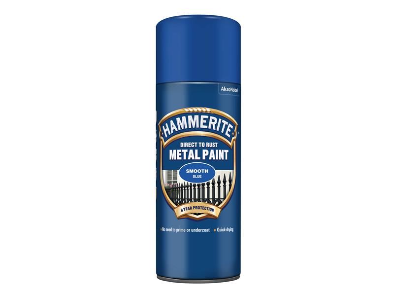 Hammerite 5092970 Direct to Rust Smooth Finish Aerosol Blue 400ml