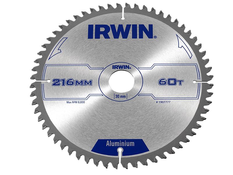 IRWIN® 1907777 Professional Aluminium Circular Saw Blade 216 x 30mm x 60T TCG
