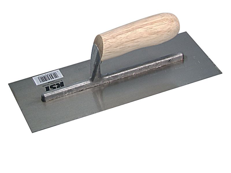 R.S.T. RTR124B Plasterer's Finishing Trowel Grade B Banana Wooden Handle 11 x 4.1/2in
