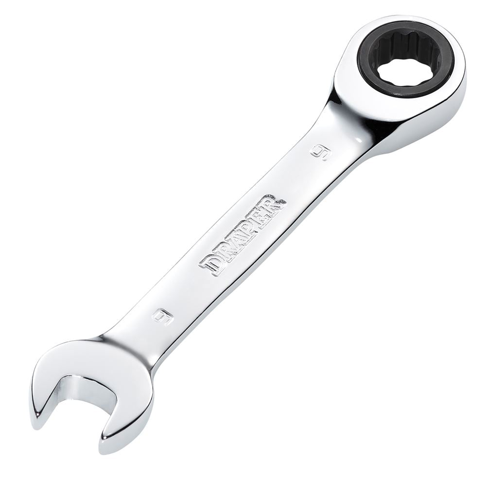 Draper 9MM STUBBY RATCHETING SPANNER 27851 27851 HI-TORQ® Metric Stubby Ratchet Combination Spanner