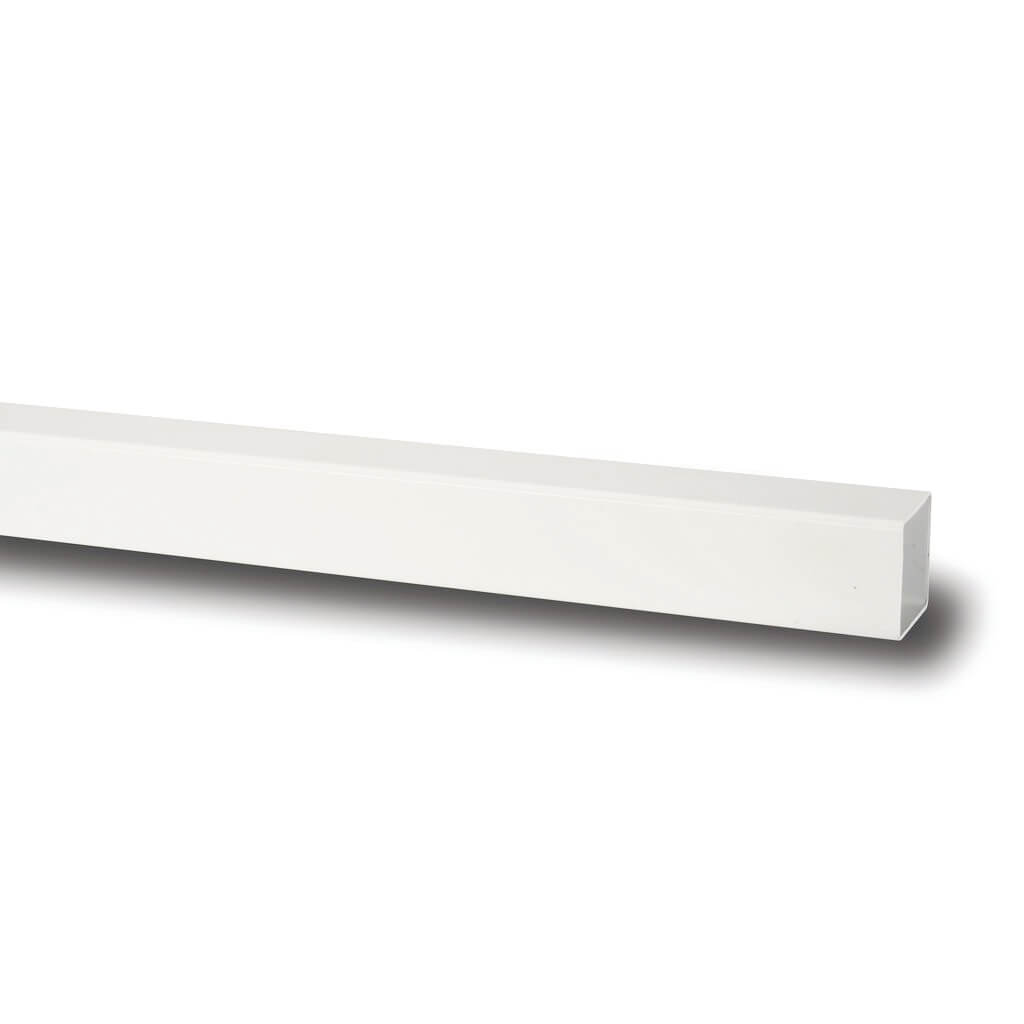 65MM X 2.5MT SQUARE D/PIPE WHITE 5/