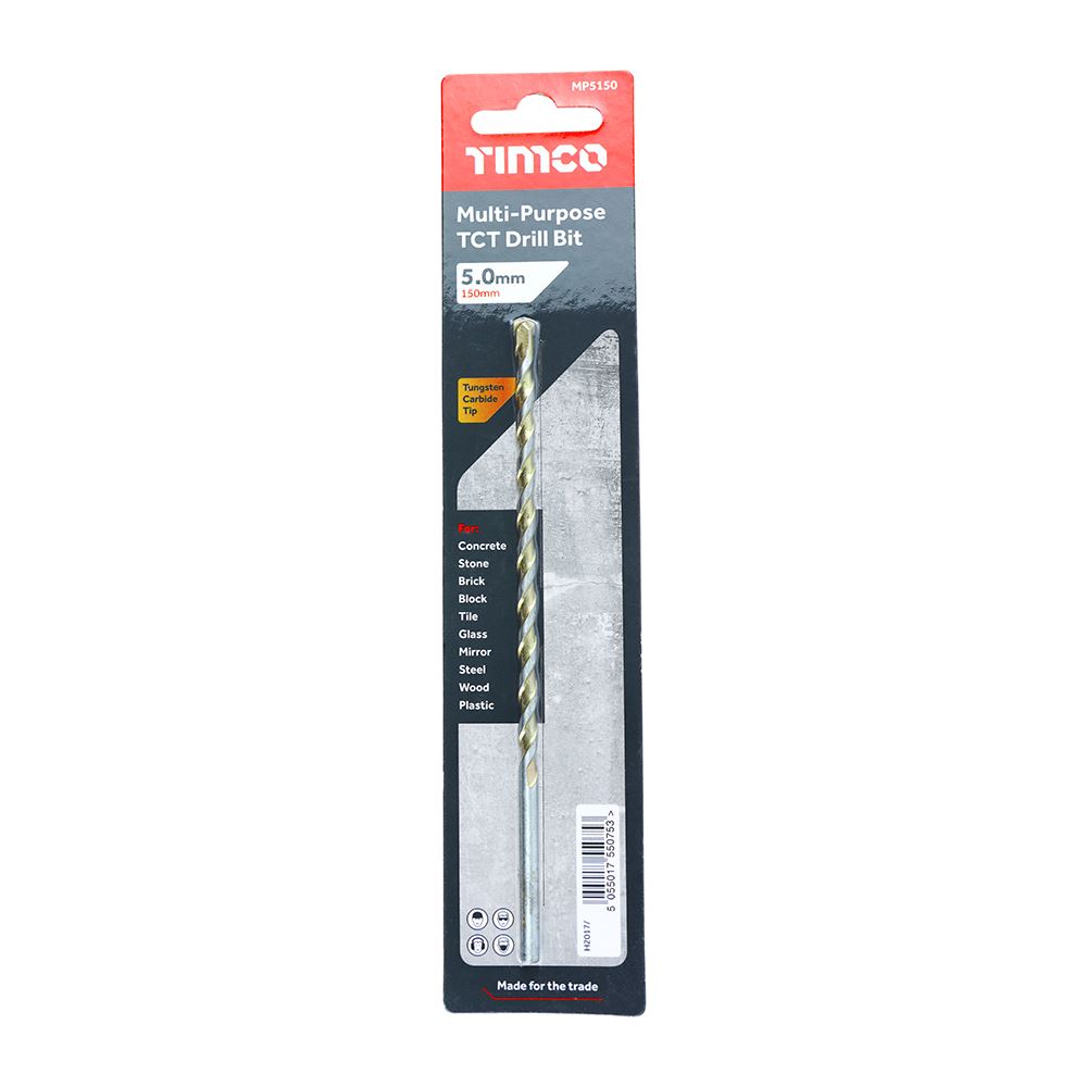 TIMCO TCT Multi-purpose Drill Bit 5.0 x 150 Pack 1