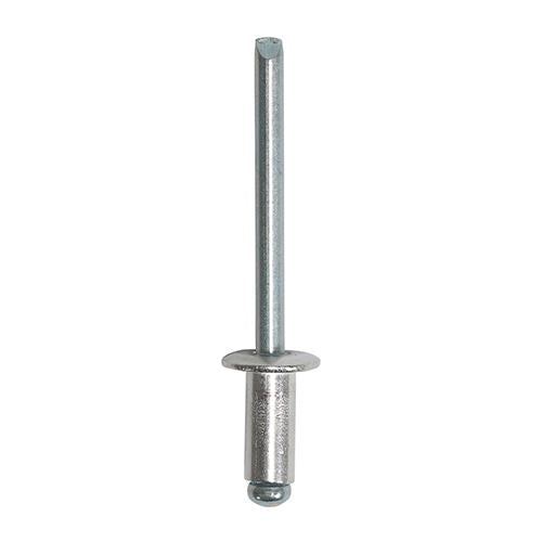 TIMCO Rivets Dome Head Aluminium 4.8 x 10 Pack 500