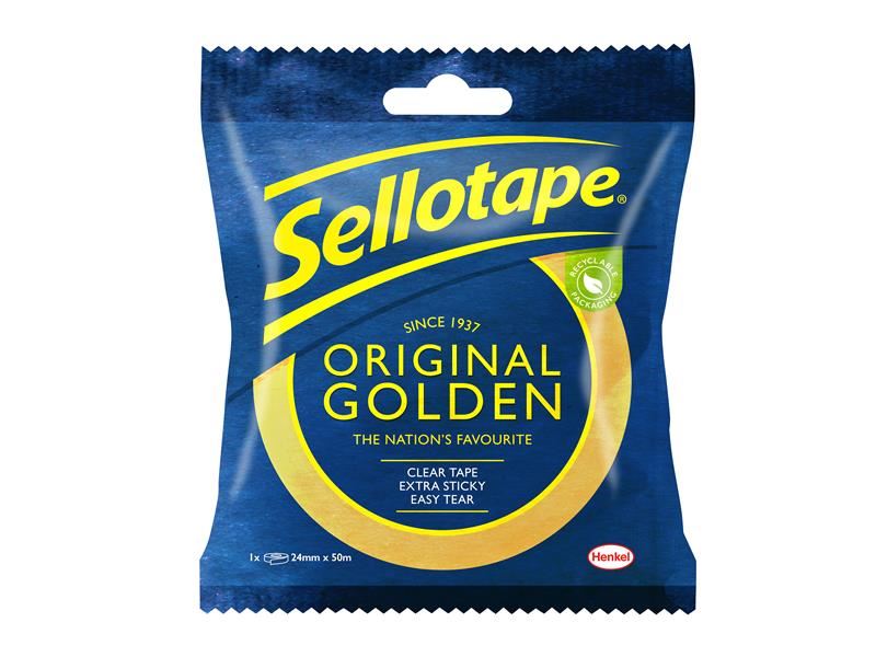 Sellotape 1629135 Sellotape Blister Pack 24mm x 50m Golden