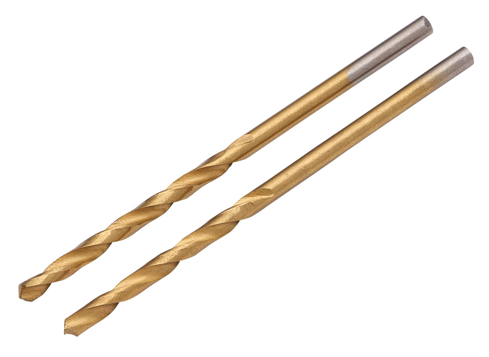 Draper TITANIUM DRILL BIT 2.0MM X2 08860 HSS Titanium Nitride Coated Drill Bits