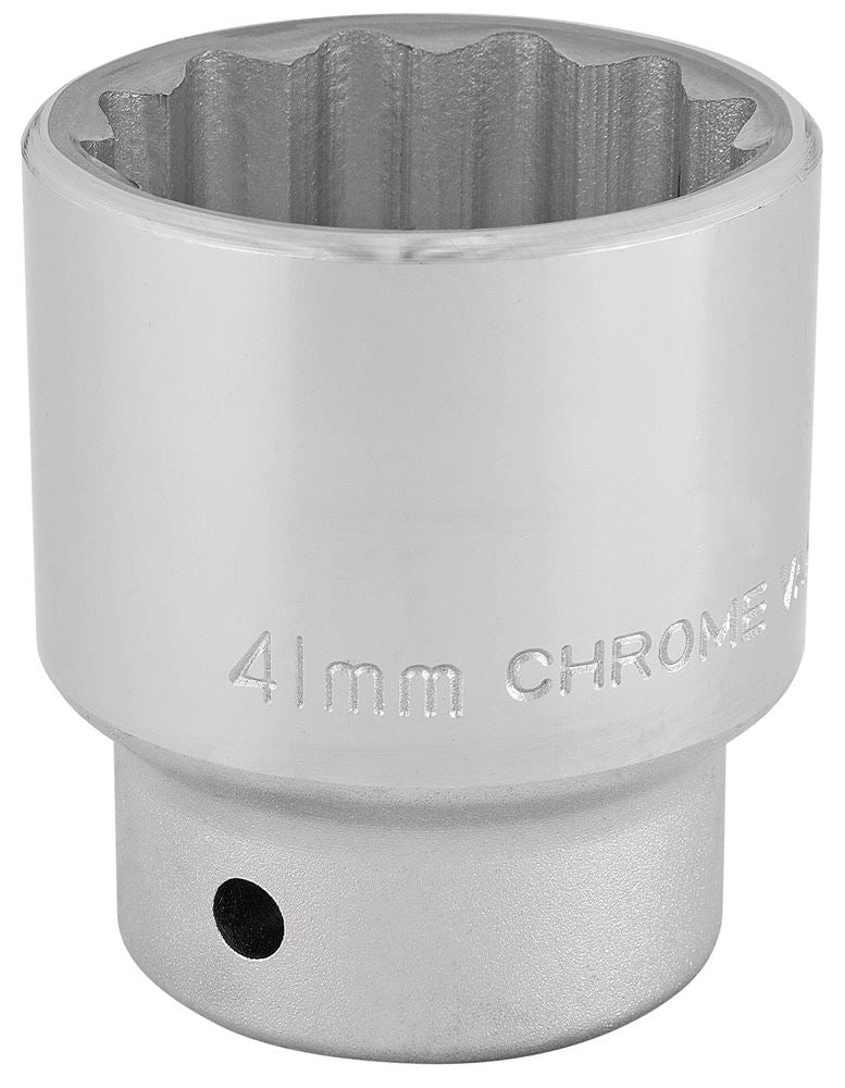 Draper 41MM 12PT SOCKET 3/4DR BULK 16704 3/4" Sq. Dr. Metric Sockets (Polished Chrome)