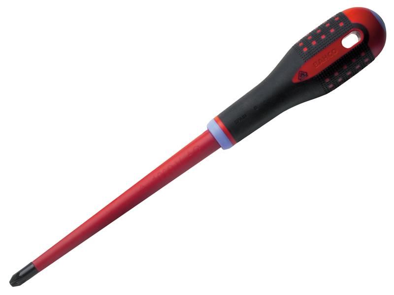 Bahco BE-8820SL ERGO� Slim VDE Insulated Pozidriv Screwdriver PZ2 x 80mm