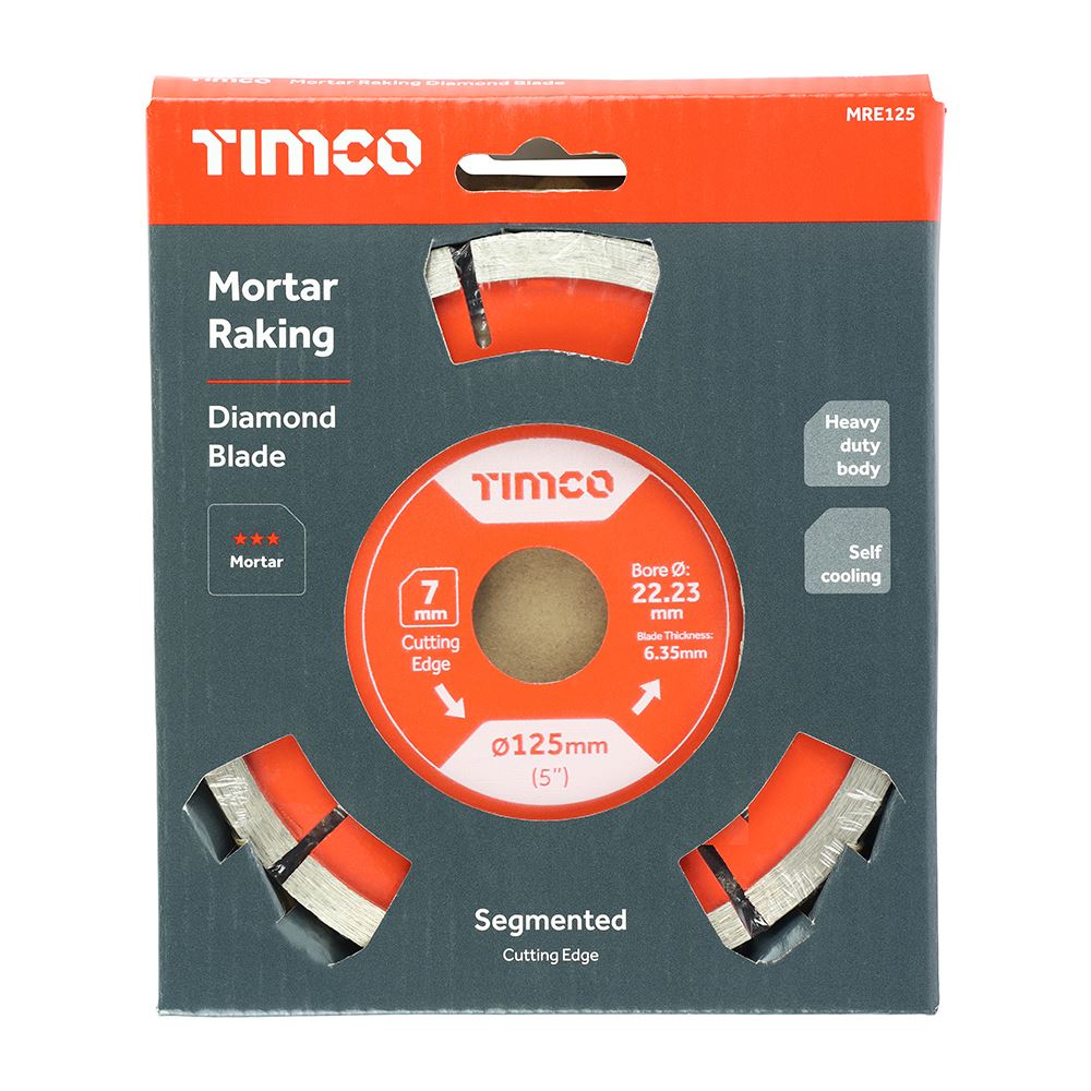 TIMCO GP Mortar Raking Diamond Blade 125 x 22.2 Pack 1