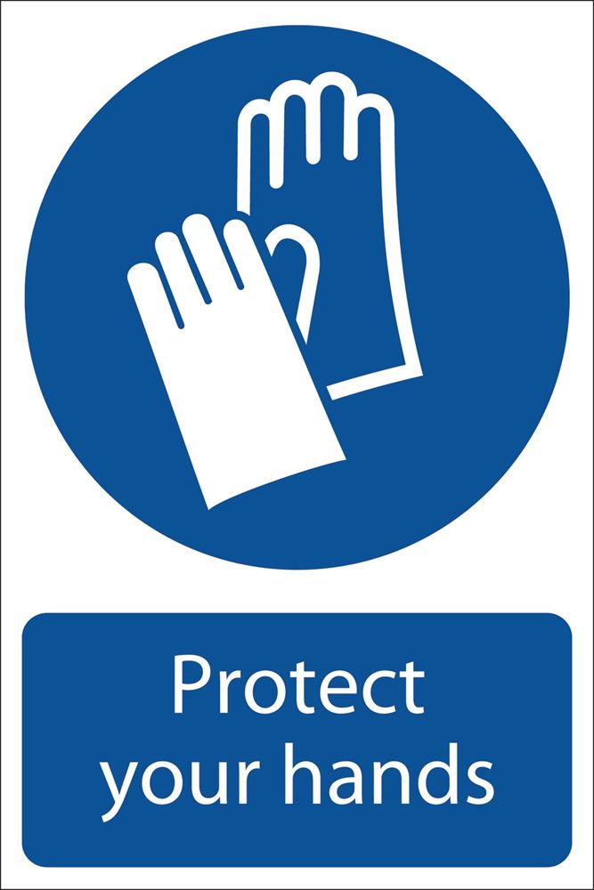Draper HAND PROTECTION SIGN 72104 Mandatory Signs