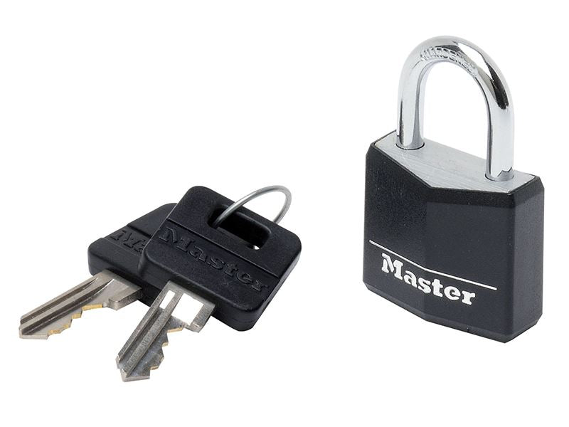 MasterLock 9130EURDBLK Aluminium Black Vinyl Cover 30mm Padlock 4-Pin