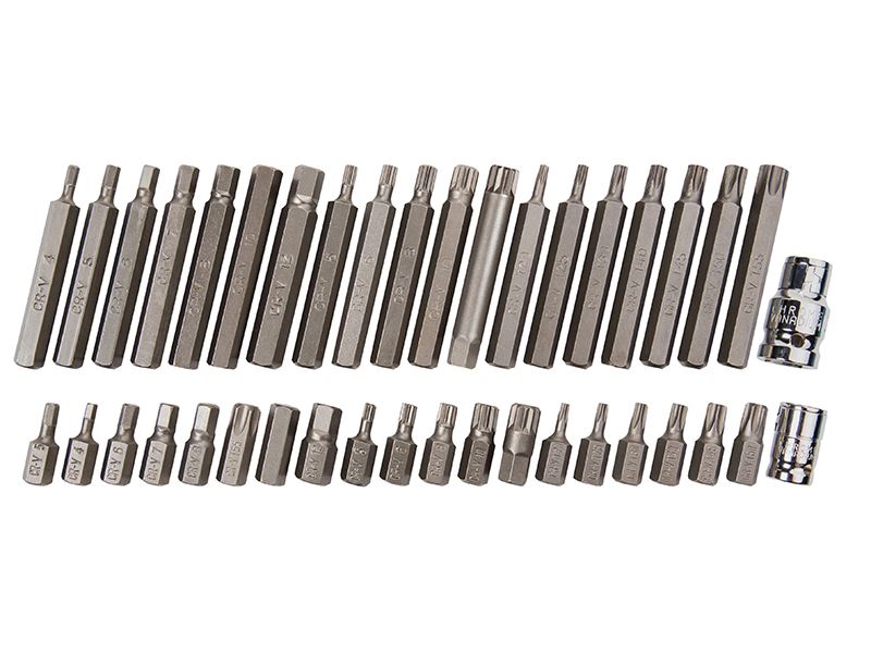 BlueSpotTools 1517 Mixed Hex Spline & TORX Bit Set, 40 Piece