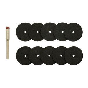 Draper 10PC CUTTING WHEELS & HOLDER 08957 Cutting Wheels and Holder for D20 Engraver/Grinder (10 Piece)