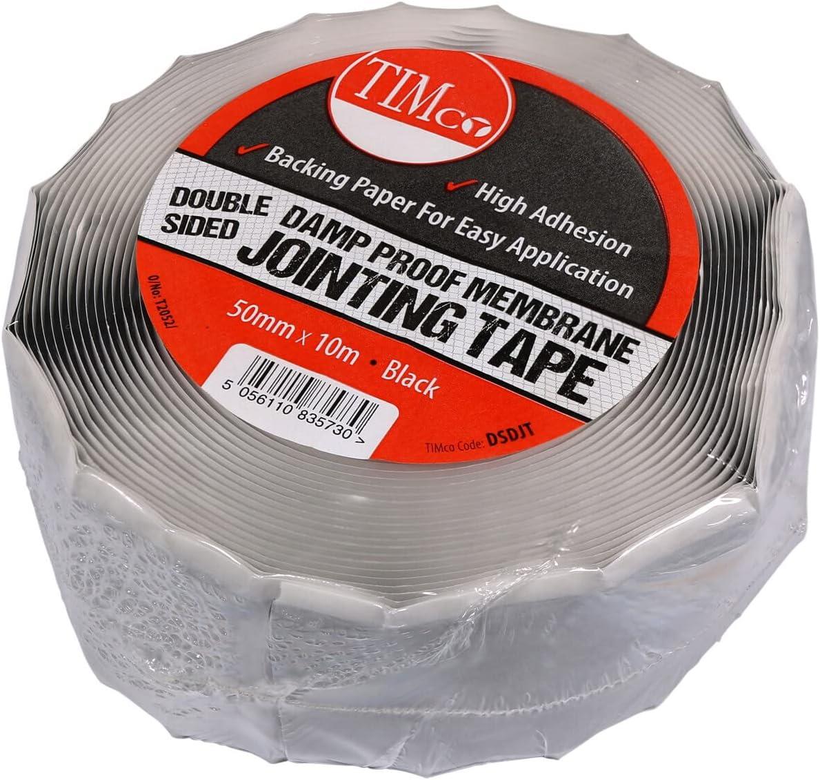 Timco Double Sided Damp Proof Membrane Jointing Tape 50mm x 10m DPM Polythene