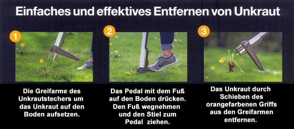 Fiskars Xact Weed Puller 1020126 Long Handle Lawn Weed Remover Tool Root Remover