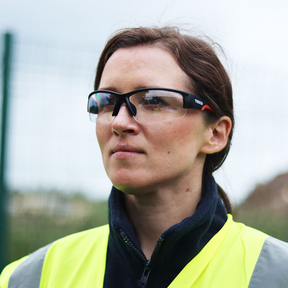 TIMCO Premium Safety Glasses One Size Clear Pack 1