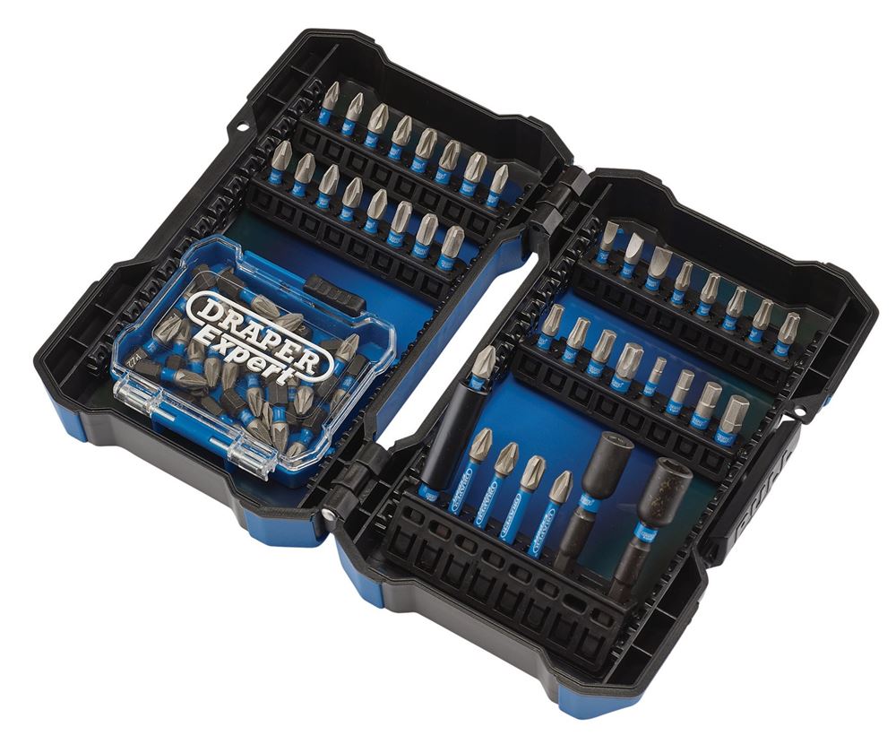 Draper 65PC IMPACT S/DRIVER SET 04932 Impact Screwdriver Bit Set, 1/4" Hex (65 Piece)