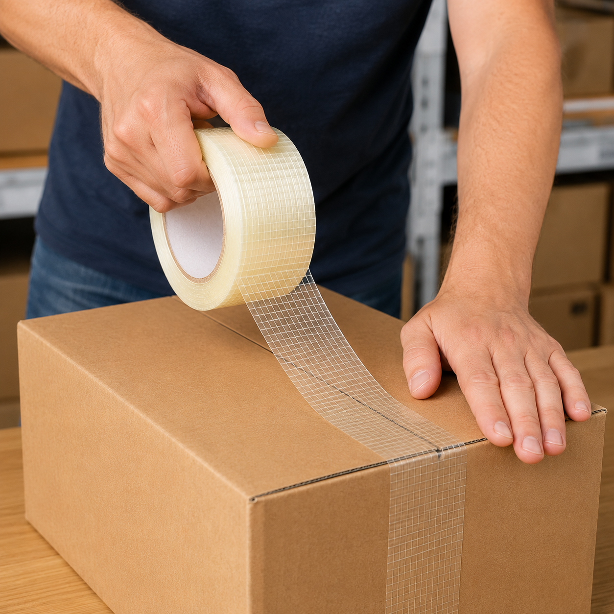 Yuzet Crossweave Tape 48mm x 50m Heavy Duty Reinforced Repair & Packaging Tape