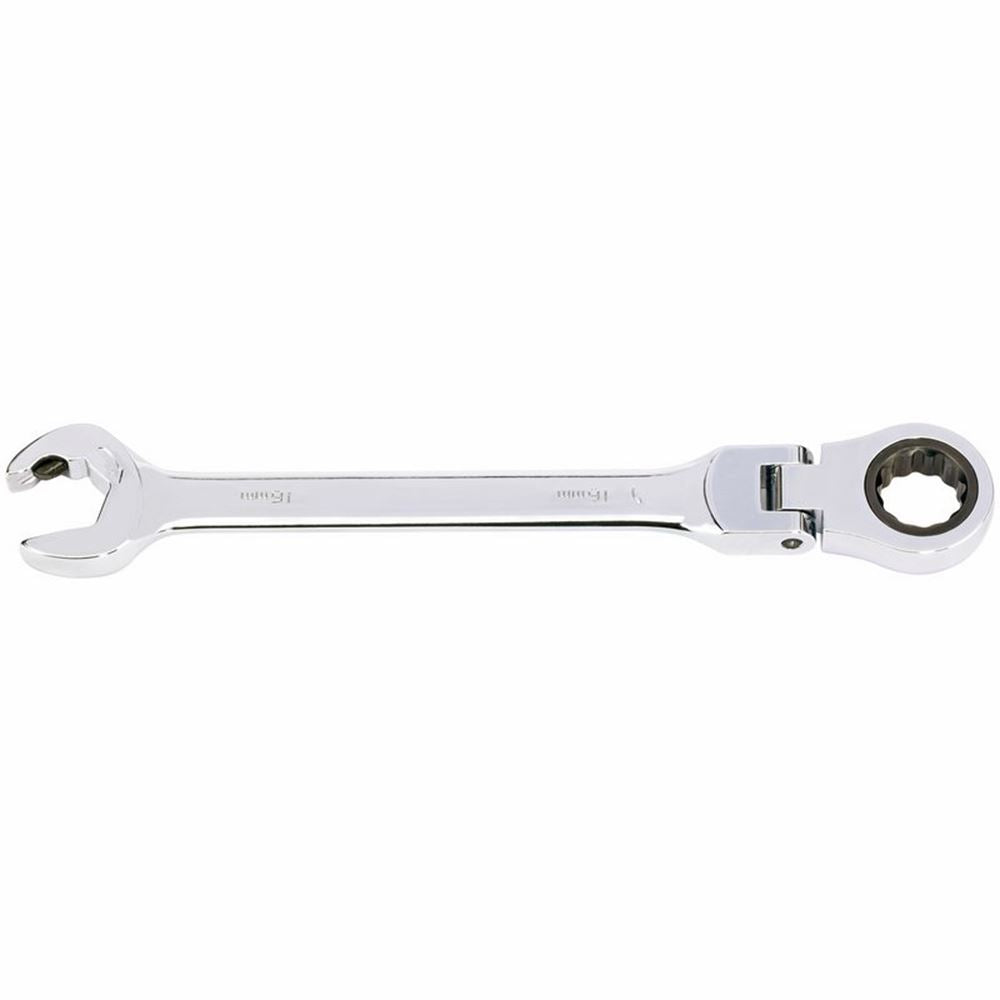 DRAPER 06861 - Metric Combination Spanner with Flexible Head and Double Ratcheting Features (16mm)