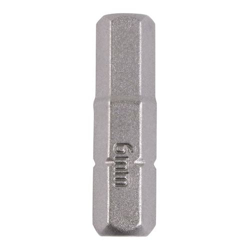 TIMCO Hex Driver Bit - S2 Grey 6.0 x 25 Grey Pack 2