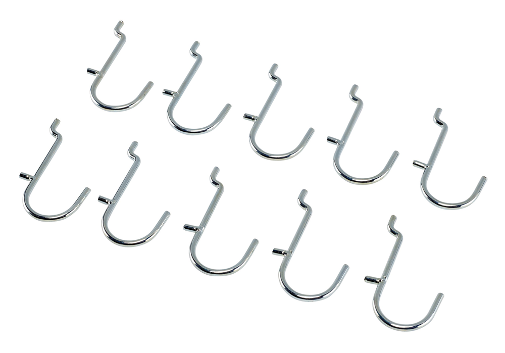 Draper J-HOOK PACK OF 10 10218 Metal J-Hooks for Back Panel/Pegboard (Pack of 10)