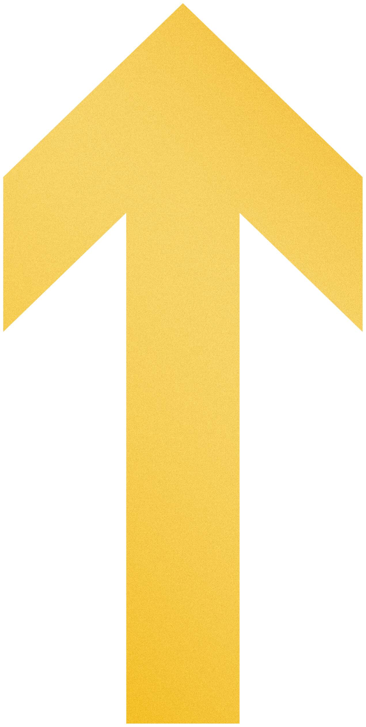 Durable Adhesive Safety Arrow Sign Removable Floor Stickers | 10 Pack | Yellow