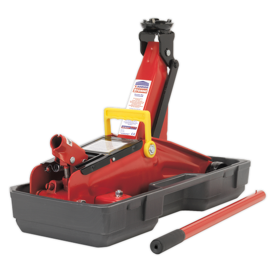 SEALEY - 1050CXD Trolley Jack 2tonne Short Chassis with Storage Case