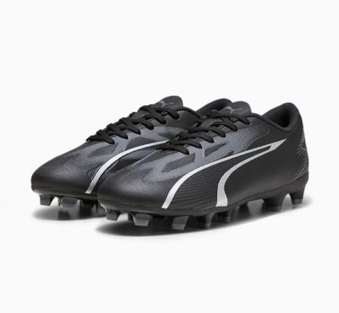 Puma Ultra Play FG/AG Junior Football Boots - 4 - Black/Silver