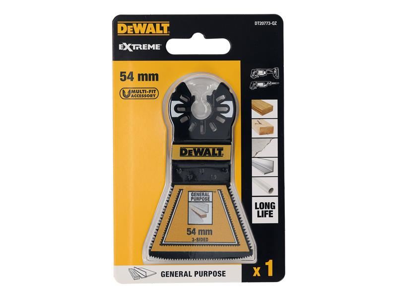 DeWalt Power Tools DT20773 Bi-metal 3-Sided Cutting Multitool Blade 54mm