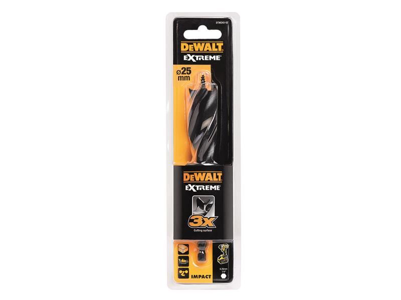 DeWalt Power Tools Extreme Tri-Flute Spade Bit 25 x 152mm