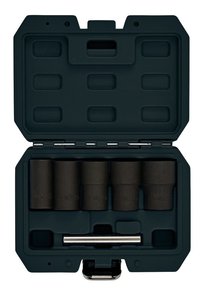 Draper 6PC IMP.WHEEL NUT SOCKET SET 12411 12411 Impact Wheel Nut Socket Set, 1/2" Sq. Dr. (6 Piece)