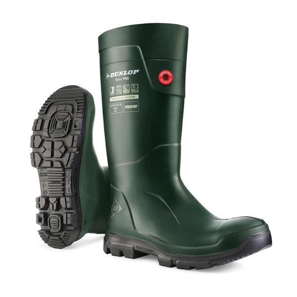 Dunlop Purofort Terrapro Safety Wellington Boots Green Steel Toe Work Wellies