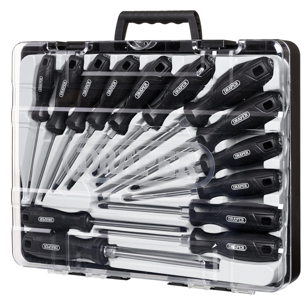 Draper SET 6 - 14PC SET - REGULAR(L2) Hard Grip Screwdriver Set with Draper TX-STAR® (14 Piece)