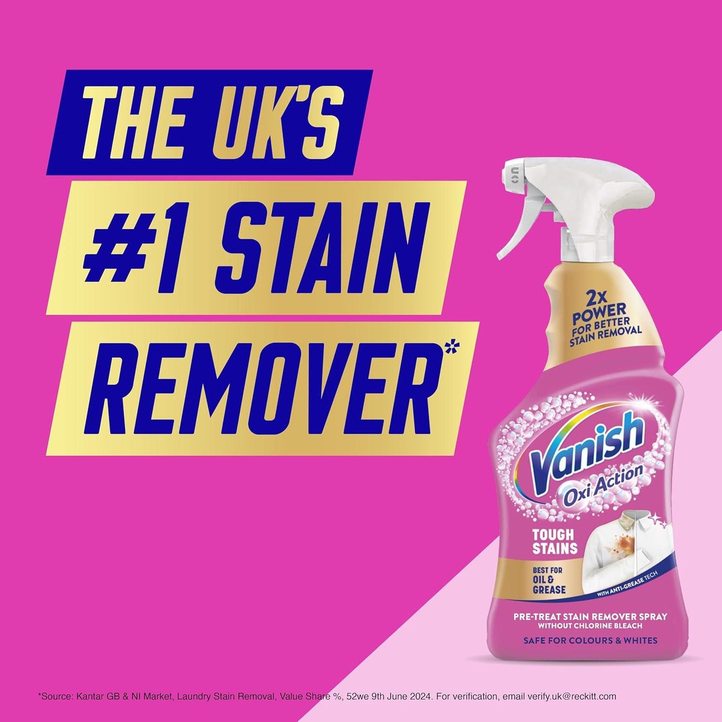 Vanish Gold Oxi Action Multi Degreaser Spray for Tough Stubborn Stains, 950ml