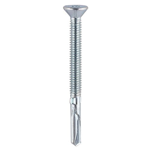 TIMCO WingTip Screw S/DRILL No4 Zinc 5.5 x 100 Silver Pack 100