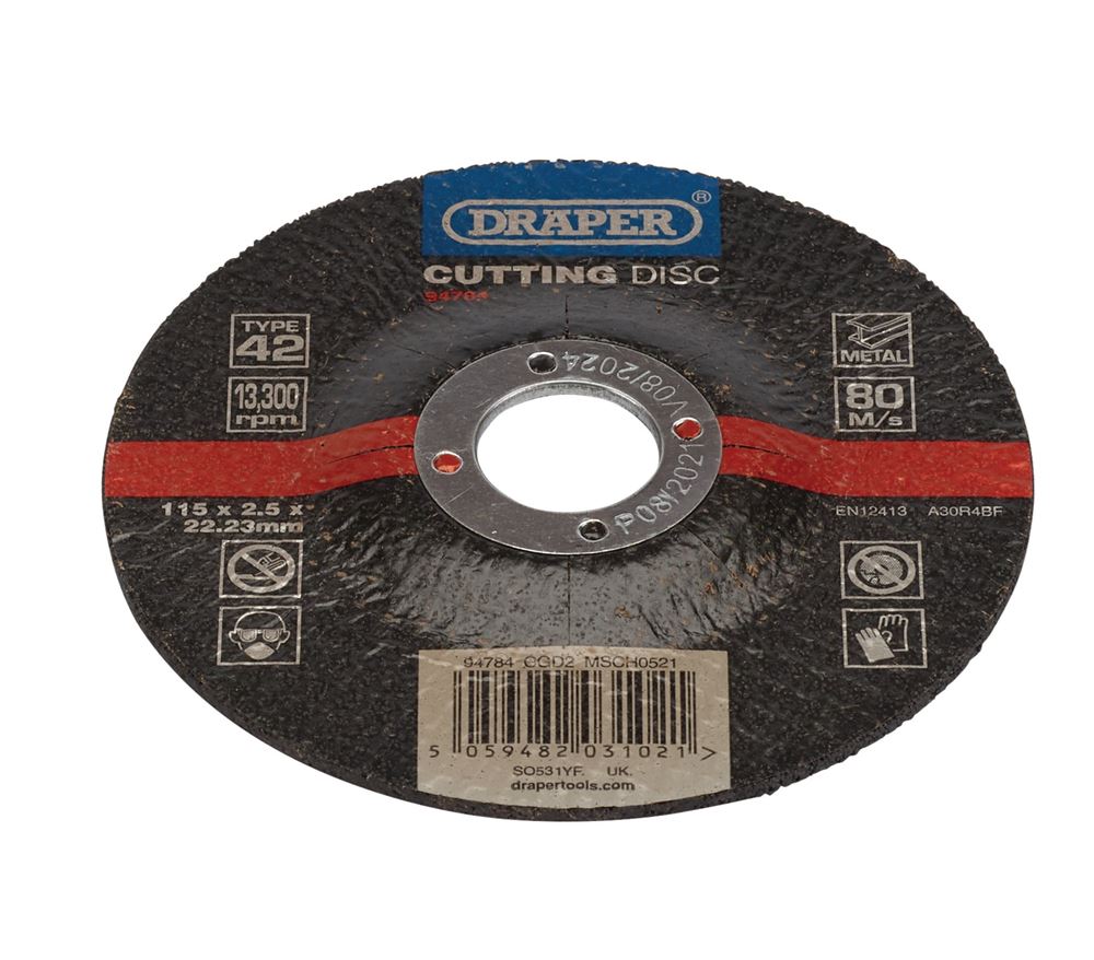 Draper CUT/DISC METAL - 115X2.5MM DPC 94784 DPC Metal Cutting Discs