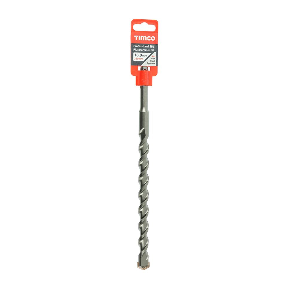 TIMCO Pro SDS Plus Hammer Bits (PGM) 16.0 x 260 Pack 1