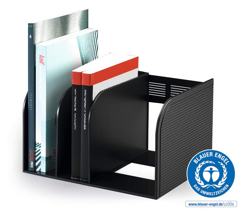 Durable OPTIMO Magazine Book Stand Desk File Holder Book Organiser | Grey