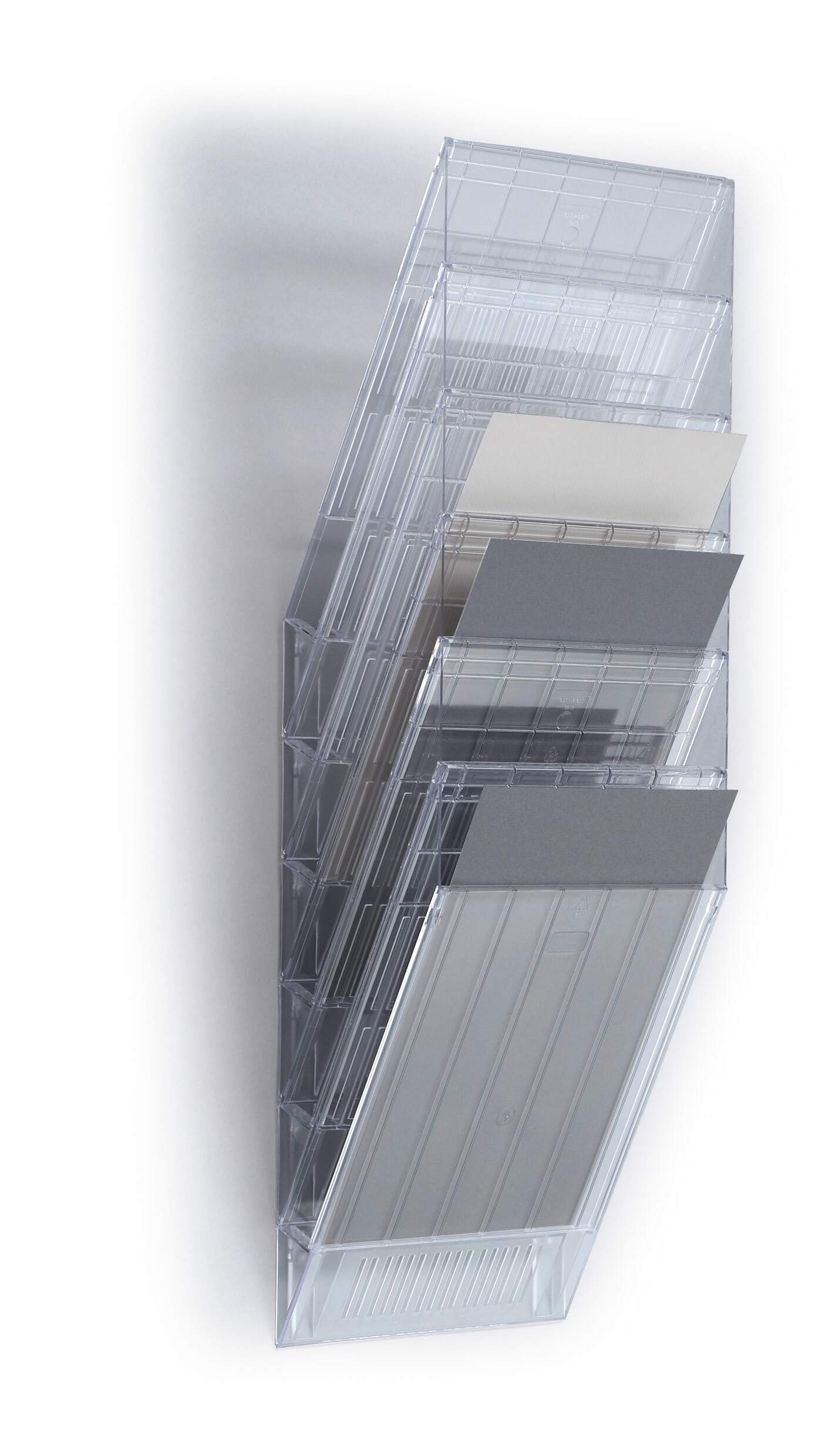 Durable FLEXIBOXX 6 Wall Mounted Literature Holder | A4 Portrait | Clear