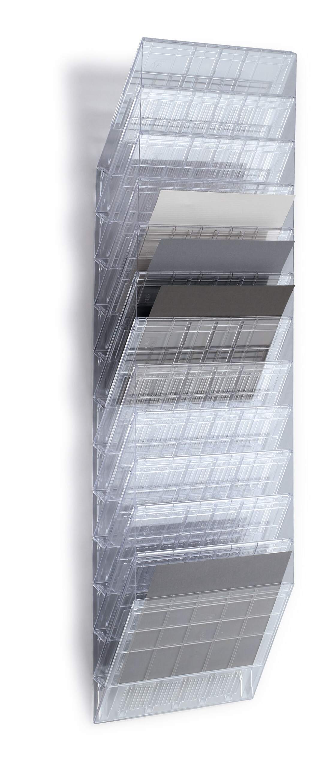 Durable FLEXIBOXX 12 Wall Mounted Literature Holder | A4 Landscape | Clear
