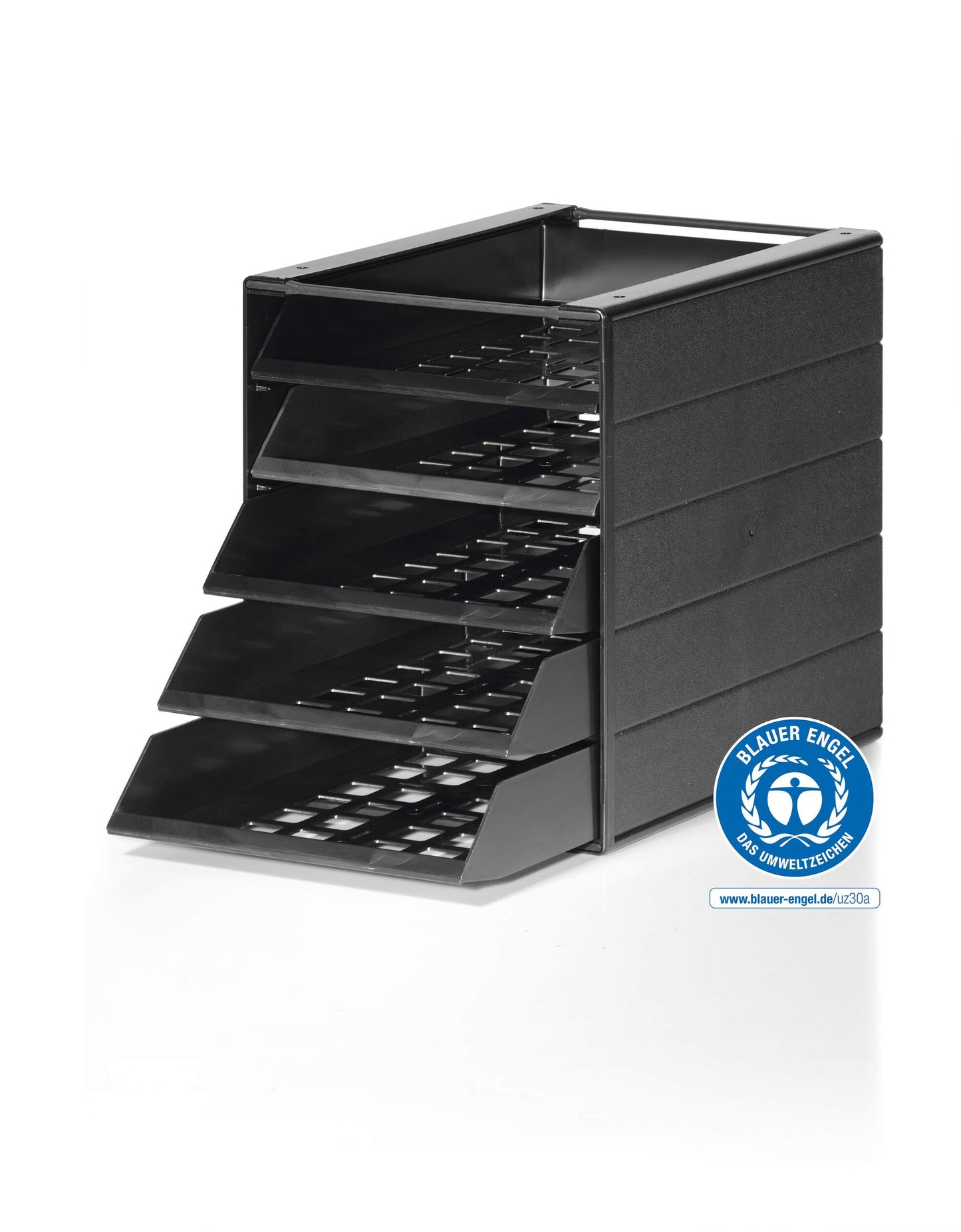 Durable IDEALBOX ECO Recycled Plastic Letter Tray 5 Drawer File | Charcoal