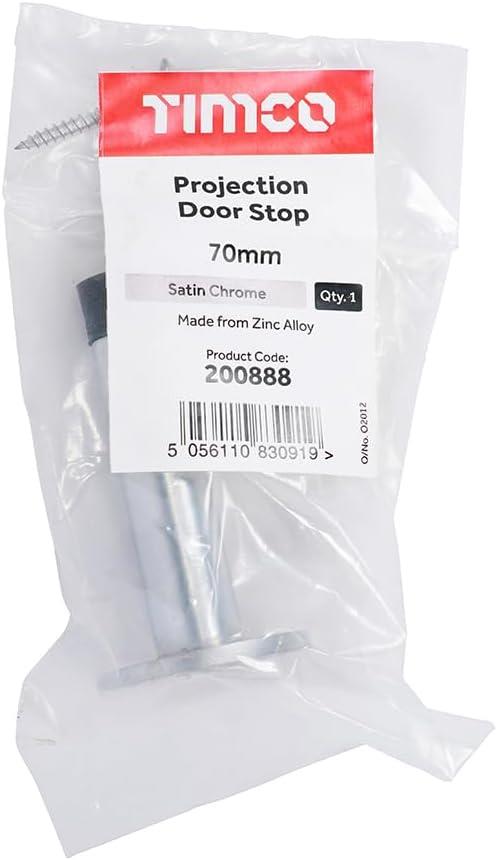 TIMCO Projection Door Stop S/Chrome 70mm Pack 1