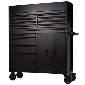 BUNKER 13 Drawer Combined Roller Cabinet and Tool Chest, 52", Black