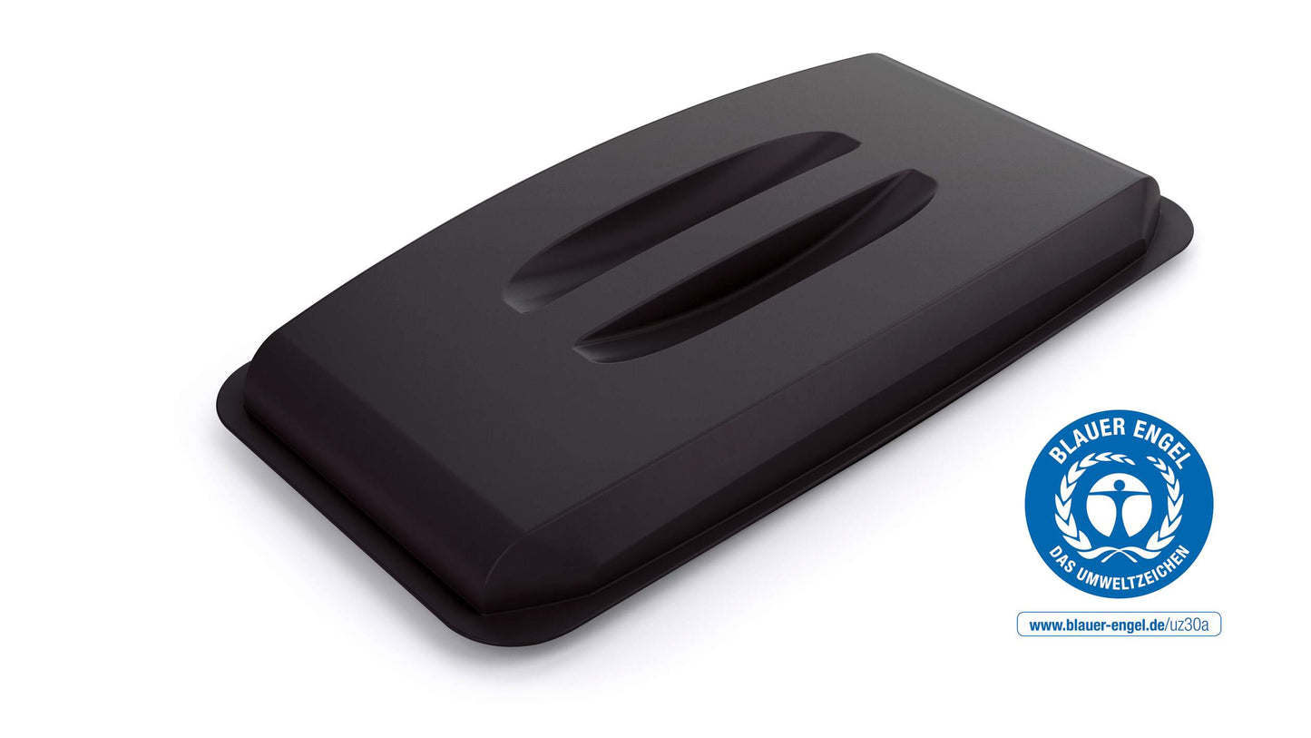 Durable DURABIN ECO 60L Rectangular Bin Lid | Strong & Easy Grip Handle | Black