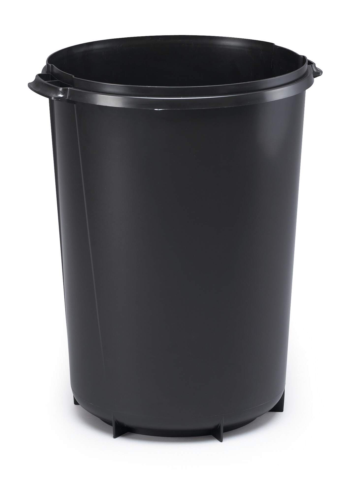Durable DURABIN 40L Round Bin | Strong & Easy Grip Handles | Black