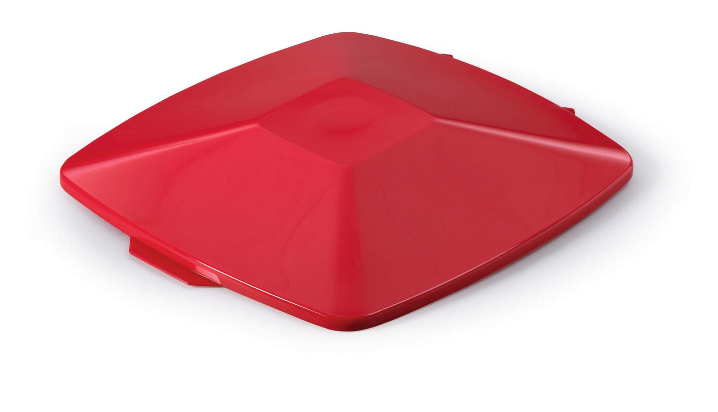 Durable DURABIN Square 40L Square Lid | Strong Recycling Waste Bin Lid | Red