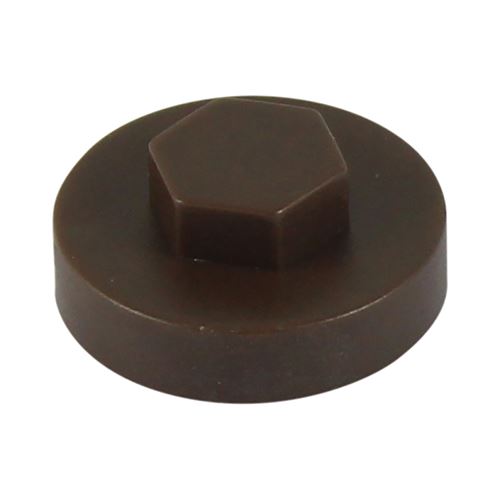 TIMCO Hex Cover Cap - Brown 19mm Brown Pack 1000