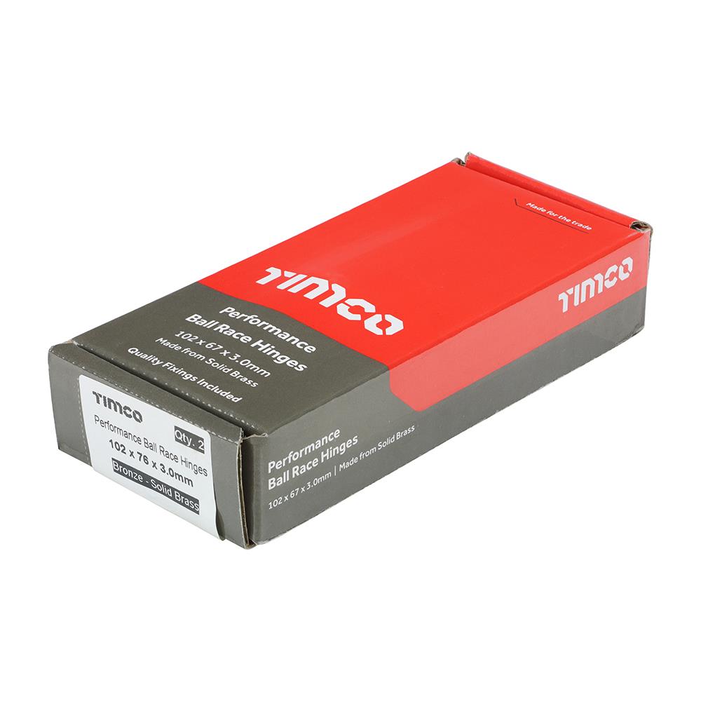 TIMCO Perform Ball Race Hinge BRZ 102 x 76 Pack 2