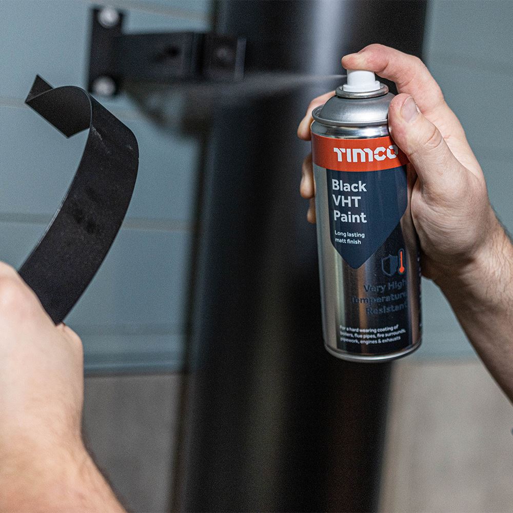 TIMCO VHT Paint Black Black 380ml Pack 1.0