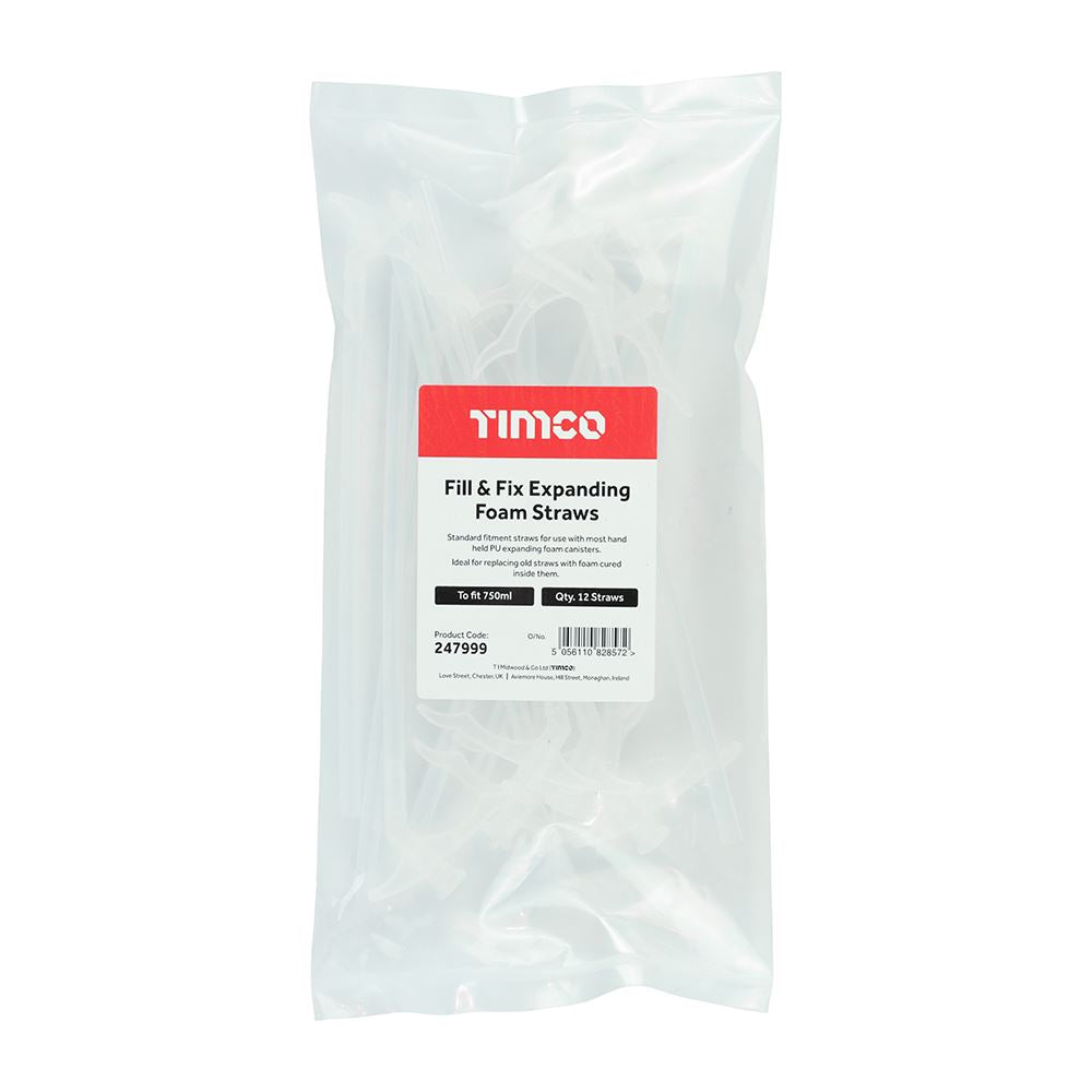 TIMCO Fill & Fix Exp PU Foam Straws nan To fit 750ml Pack 12.0